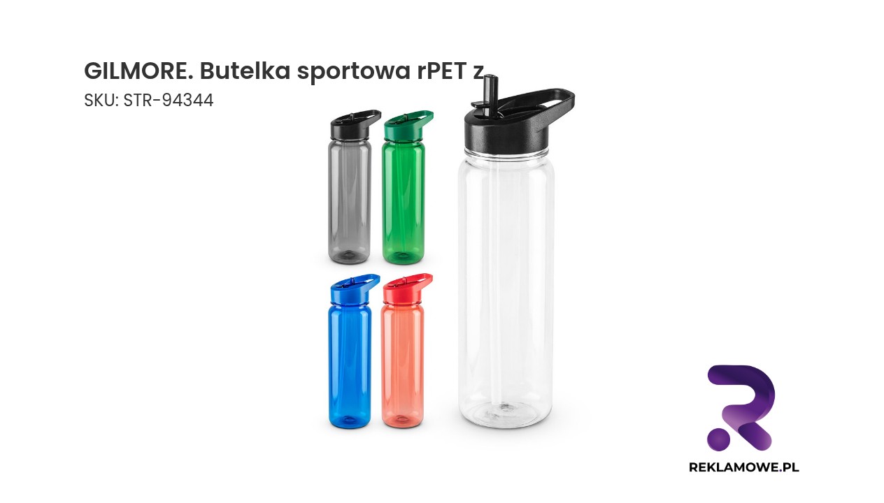 Butelka sportowa GILMORE wykonana z rPET