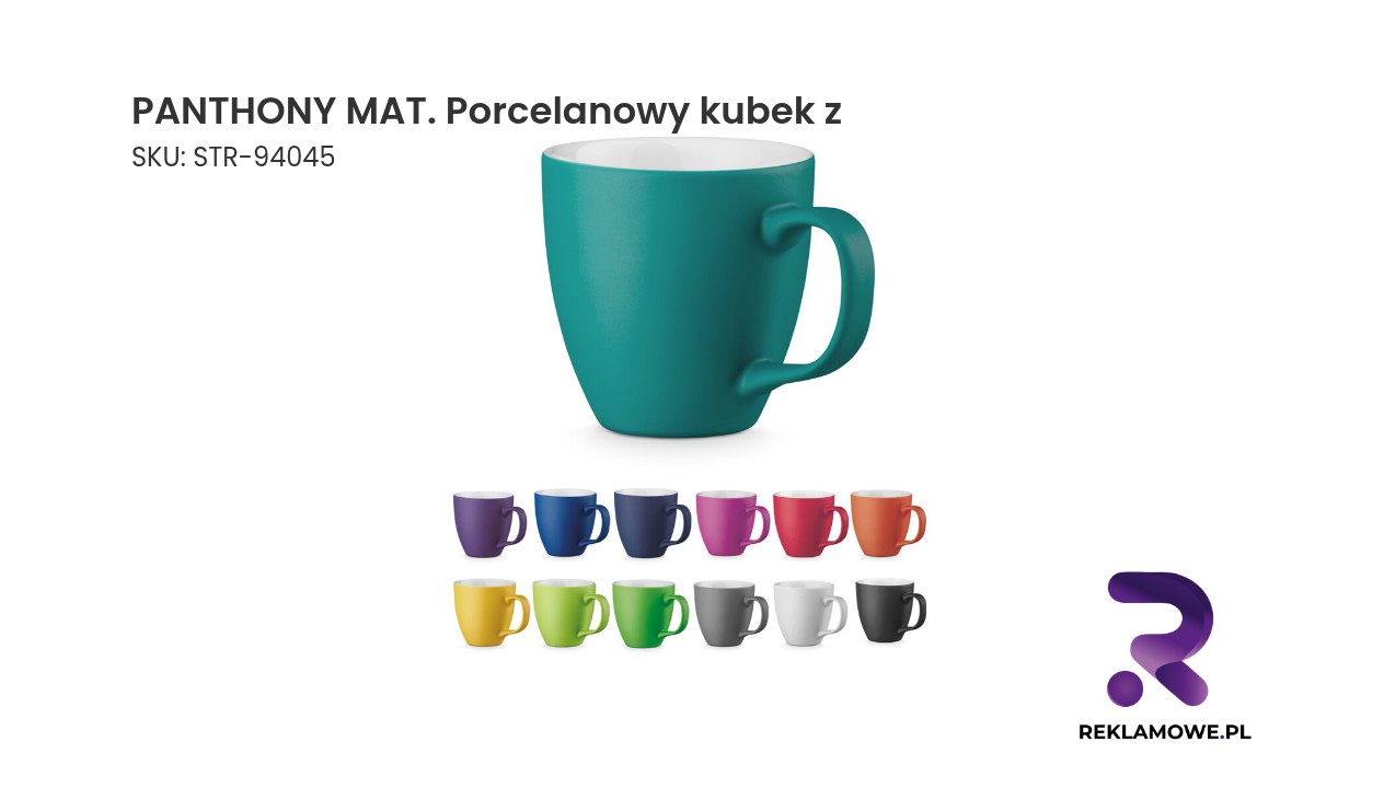 PANTHONY MAT. Porcelanowy kubek z hydroglazurą o pojemności 450 ml PANTHONY MAT Porcelanowy kubek