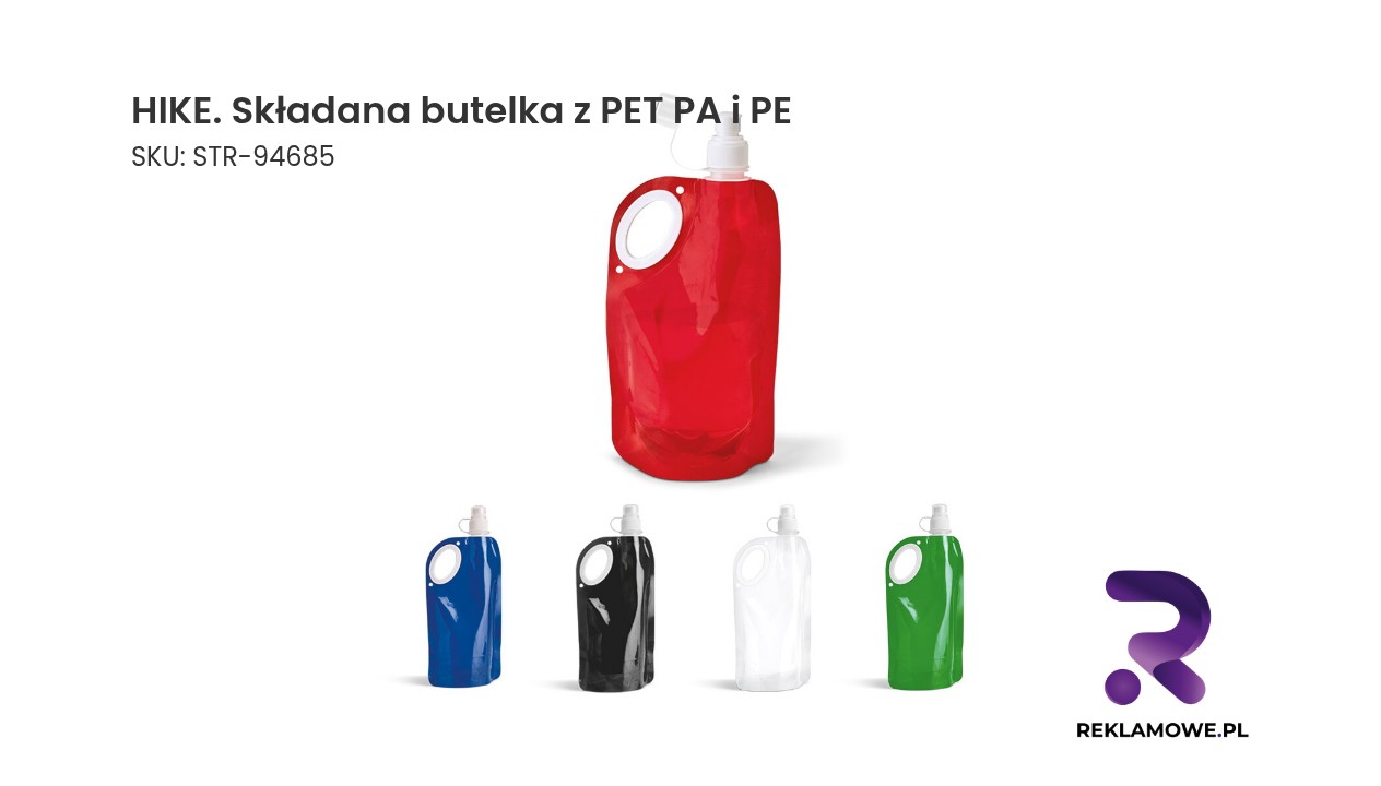 HIKE składana butelka z PET, PA i PE o pojemności 750 ml