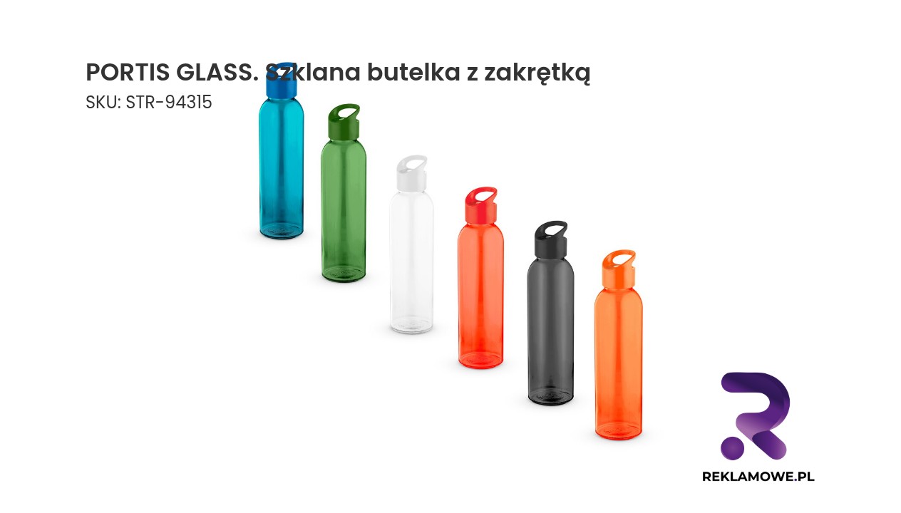 PORTIS GLASS szklana butelka z zakrętką