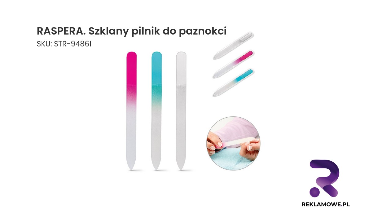 RASPERA szklany pilnik do paznokci - trwały pilnik do manicure